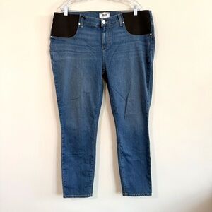 PAIGE Verdugo Ankle Maternity Side Panel Stretch Skinny Jeans Women’s Size 34